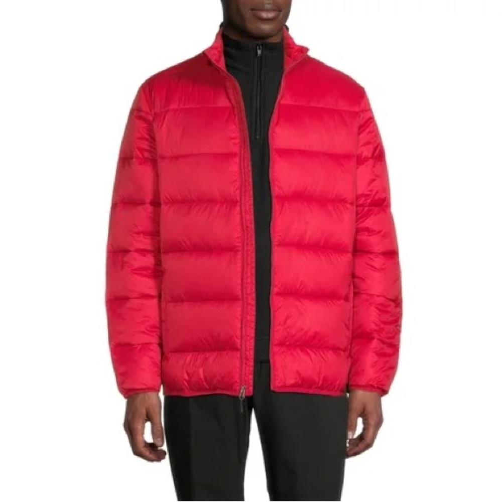 Swiss Tech Men's Bold Red Puffer Jacket Sz L